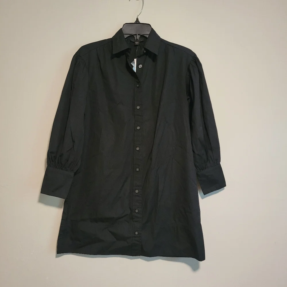 NEW J. Crew Black Button-Up Dress Size XXSmall